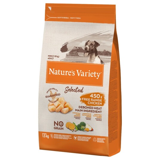 Nature’S Variety Nature'S Variety Selected Mini Adult Frittgående Høns 3 X 1.5 kg