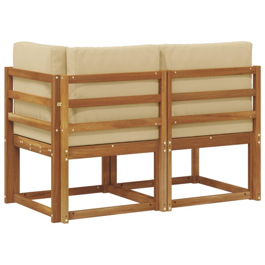  Utendørs midtbord og hjørnesofa 2 Stk Naturlig og Beige