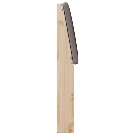 Polstret sengegavl Gråbrun 80 cm Massiv furu