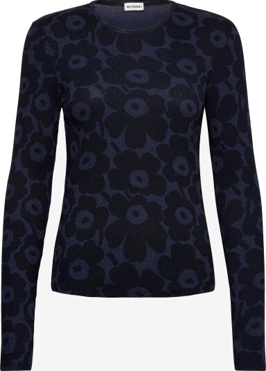 Marimekko Vaihde Unikko DARK BLUE BLACK M