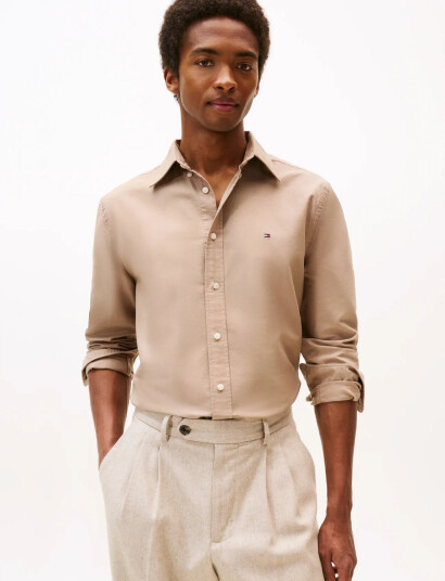 Tommy Hilfiger Solid Heritage Oxford Rf Shirt - Beige - L