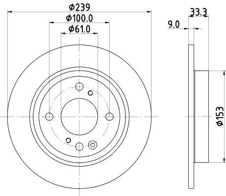 Bremseskive HELLA 8DD 355 134-681