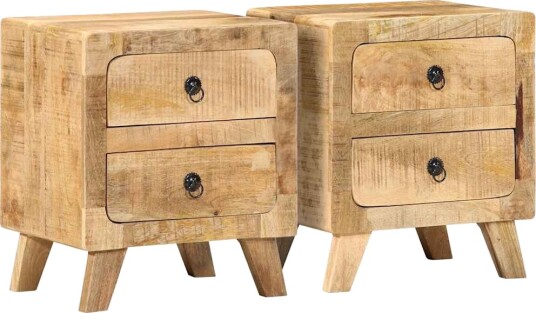  Nattskap 2 stk 40x32x46 cm grovt heltre mangotre