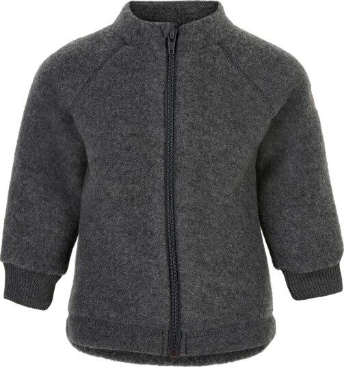 Mikk line Fleecejakke Merinoull Anthracite Melange 116