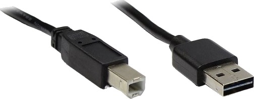 Alcasa Usb 2.0 A/B 2M 2 M Usb A Usb B Usb 2.0 Hankjønn/Hankjønn Sort