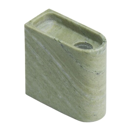 Northern Monolith lysholder low Mixed green marble