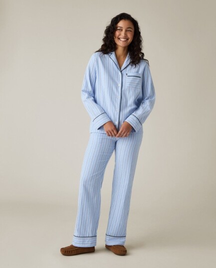 Lexington Home Flannel Pajama Set Blue M