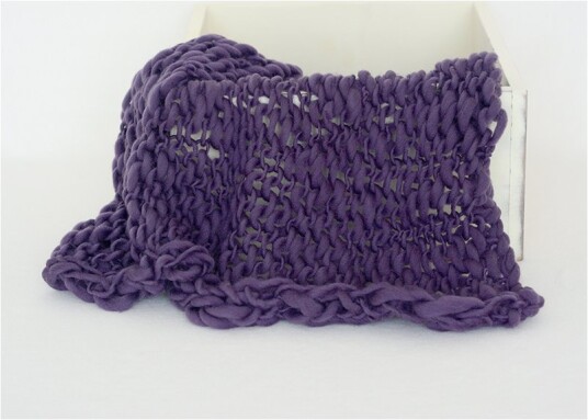 Pledd - Fiber - 50x50 cm - Purpur