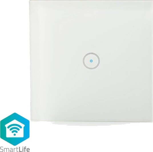 SmartLife Veggbryter | Wi Fi | Enkelt | Wall Mount | 1000 W | Android™ / IOS | Glass | Hvit