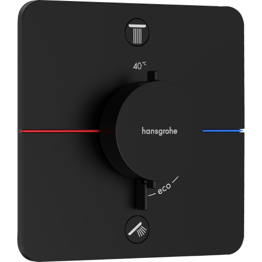 Hansgrohe ShowerSelect Comfort Q dusjbatteri, sort