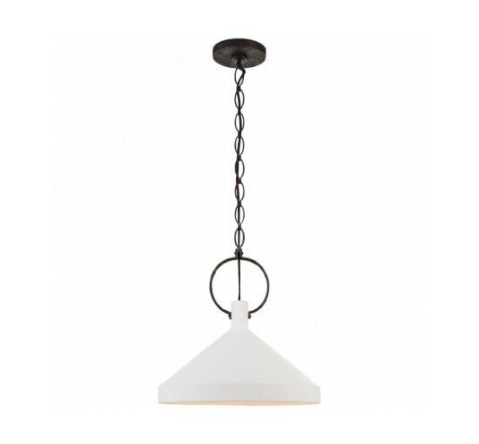 Limoges Large Pendant Natural Rust/White Shade