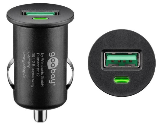 Goobay 18W USB-billader med Quick Charge 3.0, Svart