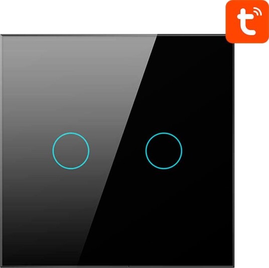 Avatto ZTS02-EU-B2 Smart Lysbryter 2-veis (ZigBee/Tuya) Svart