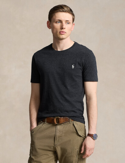 Polo Ralph Lauren Custom Slim Fit Jersey Crewneck T-Shirt - Black - L