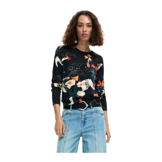 Desigual, Dame, Strikkevarer, Svart, S, Desigual, Dame, Strikkevarer, Svart, S,