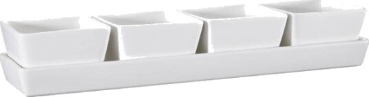 Modern House Nor tapasfat 4 skåler 6x9,5x38,5 cm hvit Modern House Nor tapasfat 4 skåler 6x9,5x38,5 cm hvit
