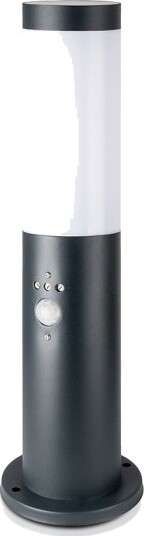 Pullertlampe med PIR sensor E27 Rustfritt stålhus 45 cm Grå IP44