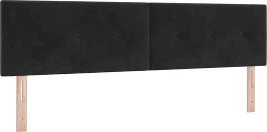  Box Spring Seng med Madrass Svart 180x200 cm Fløyel