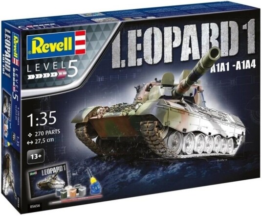 Revell 1:72 - Leopard 1 A1A1-A1A4 - Komplett Revell 1:72 - Leopard 1 A1A1-A1A4 - Komplett