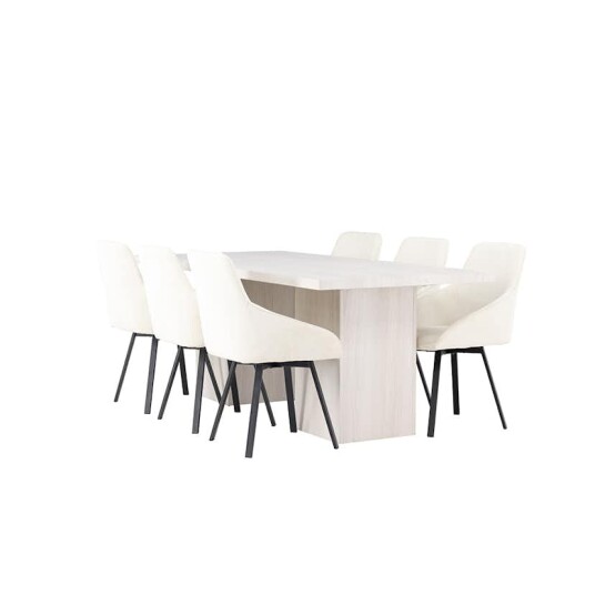 Venture Home Spisegruppe Venture Home Olga med 6 Rosie Stoler GR23710