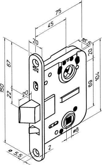 Låskasse ASSA ABLOY 4570 Høyre