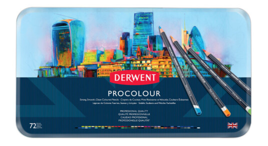 Derwent Procolour Fargeblyanter 72-sett