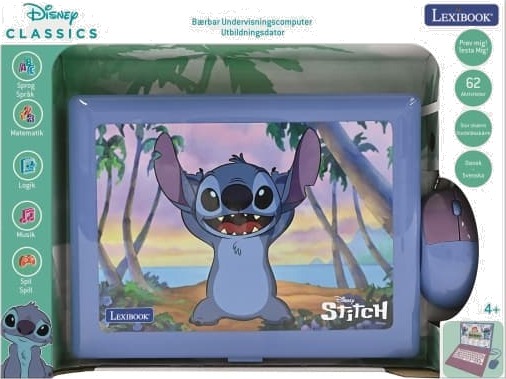 STITCH Educational Laptop – 62 activities DK/SE