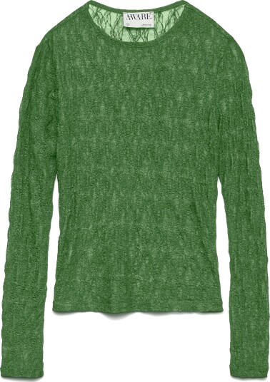 Vero Moda Awtessy Ls O Neck Lace Top Noos Green S