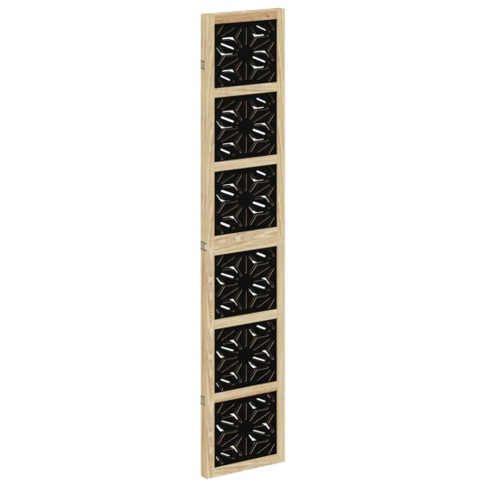  Romdeler 3 paneler brun og svart heltre keisertre 8721012074958