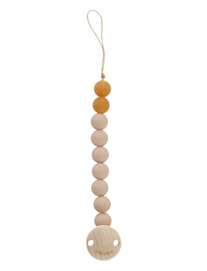 HEVEA Pacifier Holder, Natural Rubber - Cream - ONE SIZE HEVEA Pacifier Holder, Natural Rubber - Cream - ONE SIZE