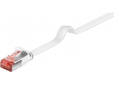 Triton Cat 6 Flat Patchkabel U/Ftp Hvit - Kabellengde 1 M Triton Cat 6 Flat Patchkabel U/Ftp Hvit - Kabellengde 1 M