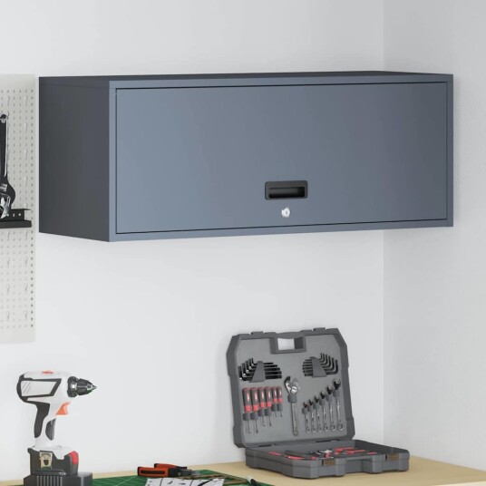 vidaXL Veggskap for garasje Antrasitt 90 x 33 x 35 cm