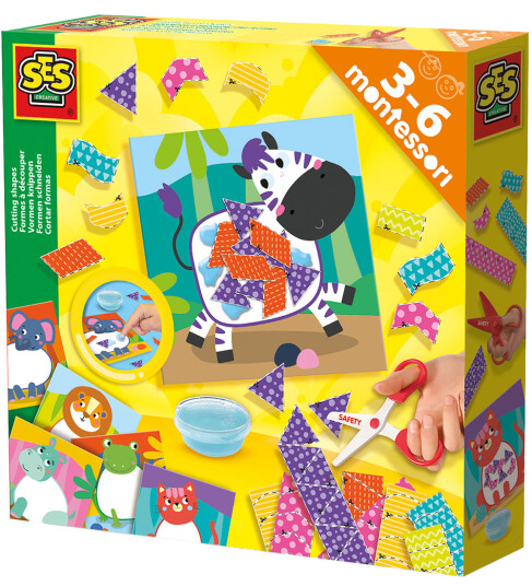 SES Creative Montessori - Cutting Shapes - Multi/patterned - ONE SIZE SES Creative Montessori - Cutting Shapes - Multi/patterned - ONE SIZE