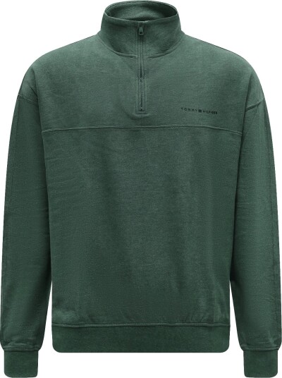 Tommy Hilfiger Half Zip ORNAMENTAL GREEN HEATHER S