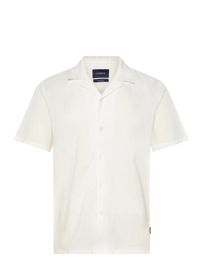 Lindbergh Casual Linen Blend Resort S/Scasual Linen Blend Resort S/S   White   XL
