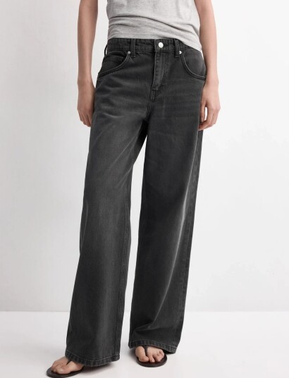 Mango Mid Rise Straight Jeans Grey 40 Mango Mid Rise Straight Jeans Grey 40