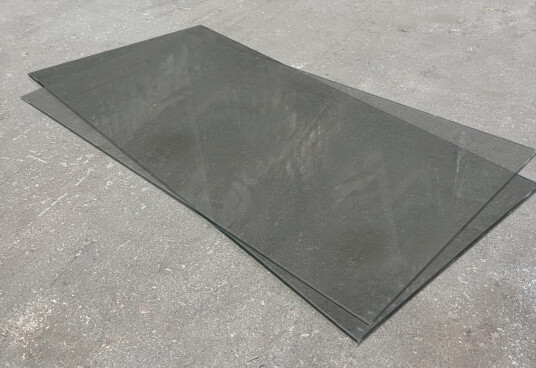 Vindfix balkongglass - 4mm herdet/polert sotet glass - 50x45cm