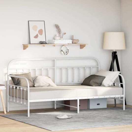 Sengeramme Hvit 90x200 cm Stål