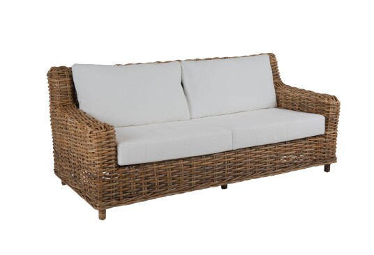 Brafab Rossvik 2,5-pers. Rotting Loungesofa m. puter, Natur Brafab Rossvik 2,5-pers. Rotting Loungesofa m. puter, Natur