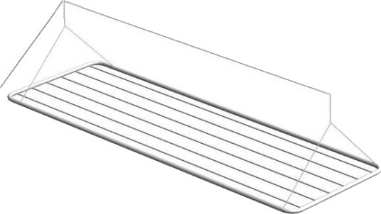 Erics Industrier 29000 Tørkeheis hvit, 6 stk. stålliner 1250 x 500 mm