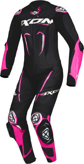 Ixon Vortex 3 Ladies 1-Piece Motorsykkel Leather Suit XS Svart Rosa Ixon Vortex 3 Ladies 1-Piece Motorsykkel Leather Suit XS Svart Rosa
