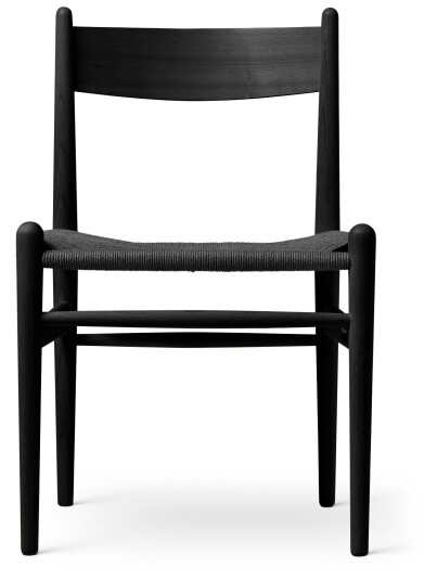 Carl Hansen & Søn CH36 Bøk Svart Lakkert / Papirsnore Svart