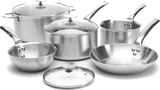 De Buyer de Buyer Alchimy grytesett med glasslokk 8 deler