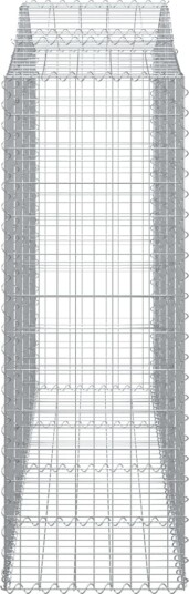 vidaXL Gabionkurver buede 7 stk 200x50x140/160 cm galvanisert jern