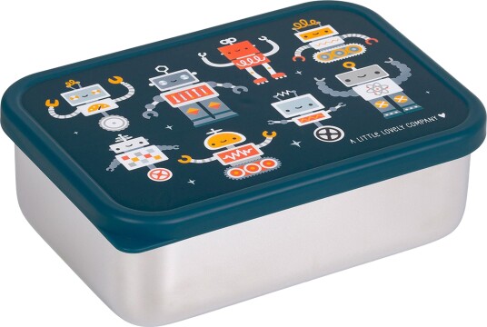 A Little Lovely Company Matboks Stainless Steel, Robots