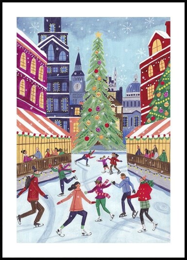 Skating in London Poster Plakat / 21x30cm