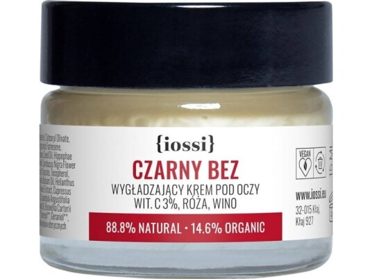Iossi_Black Elderberry Smoothing Eye Cream With Vitamin C 3% Rose Wine 15Ml
