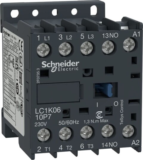 Schneider Electric LC1K0910Q7 Kontaktor 3 polet 1 sl Elfordeling & strømforsyning