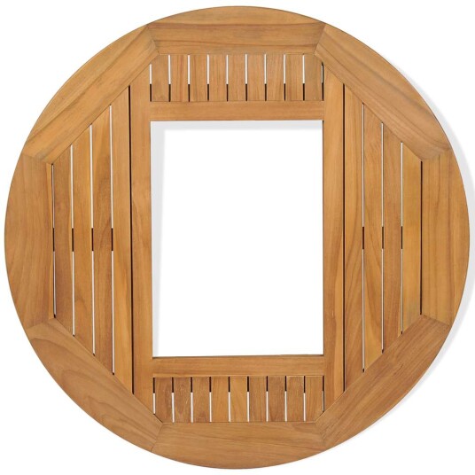 Bordplate ølkasse teak 70 cm