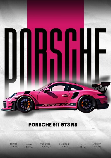 Plakat Porsche 911 GT3 RS